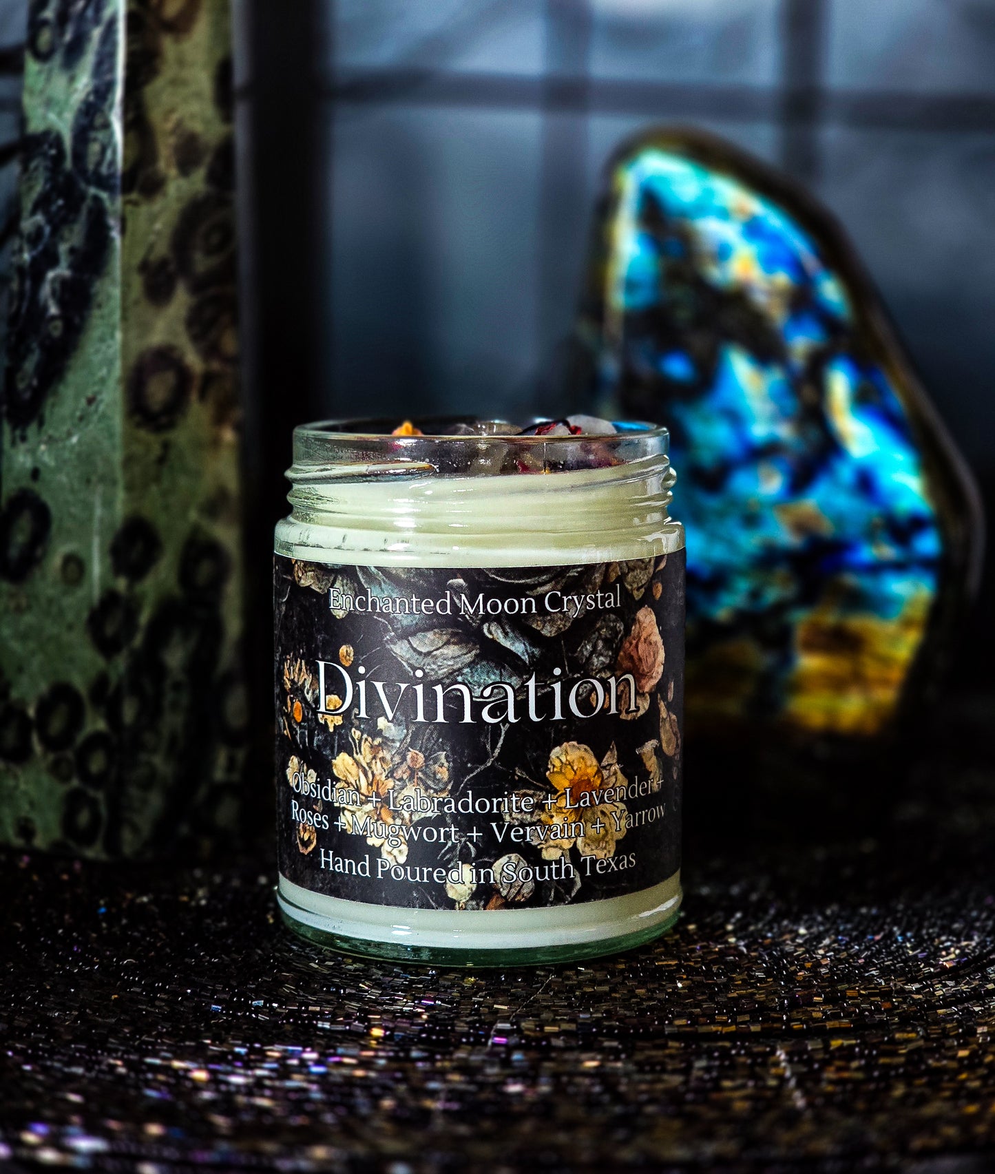 Divination Candle, Crown Chakra, Third Eye, Psychic Readings, Tarot Candle, Clairvoyance, Clear Messages, Higher Self, Seer, Candle Magic