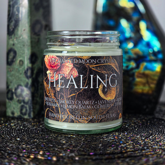 Healing Ritual Candle, Spiritual Cleanse, Emotional Protection, Chakra Balancing, Inner Peace, Sacred Rest, Calming, Illness Recovery, Peace